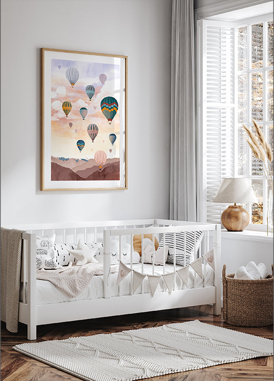 Luchtballon hemel Poster