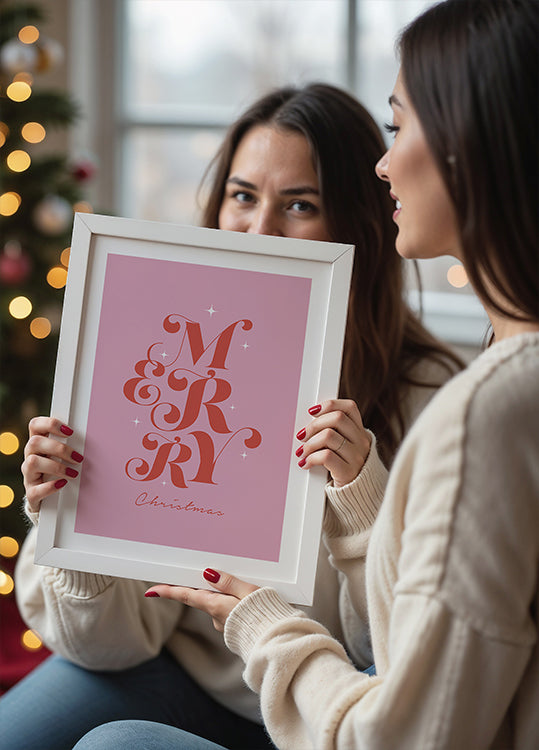 Vrolijke kerstposter