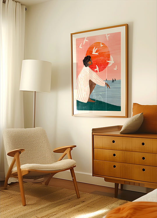 Zonsondergang op mijn eigen poster