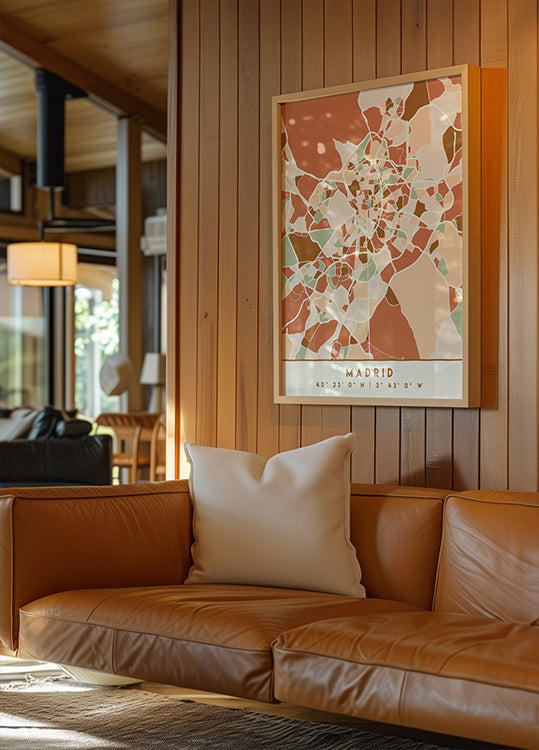 Zwarte kaarten aardetinten 44 poster