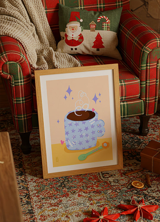 Koffie tijd Retro afbeelding Poster