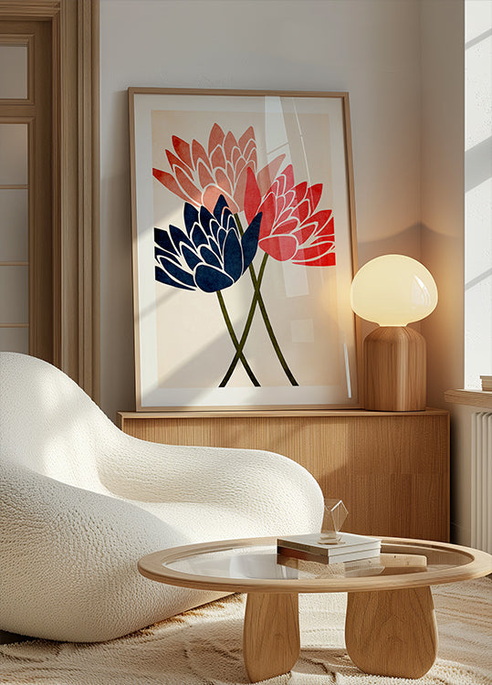 Drie dansende bloesems