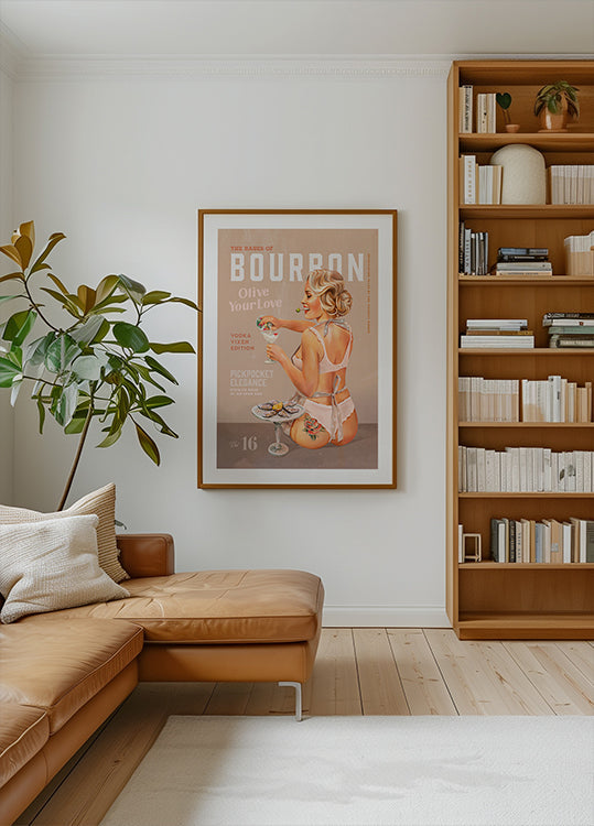 Bourbon Babe Vol 16 Vintage Wodka Martini Pin-Up Girl Poster