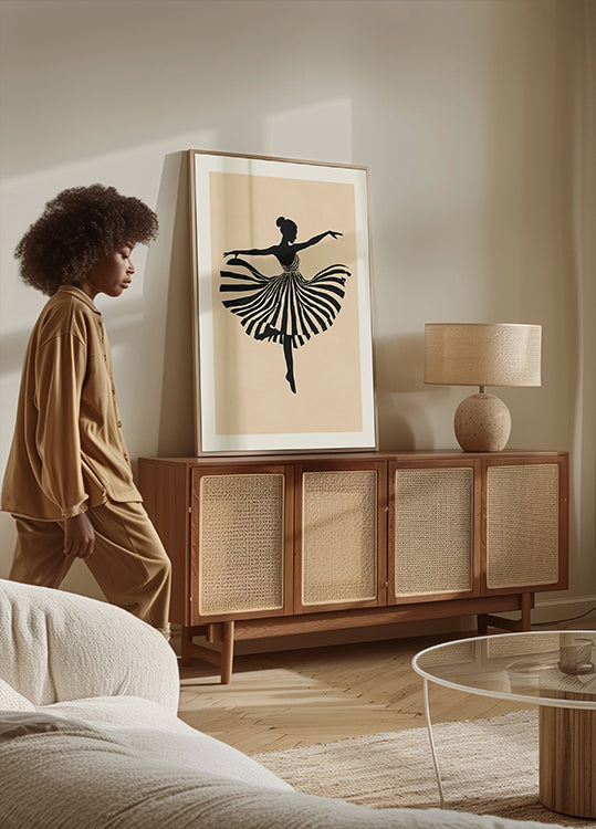 Dansende silhouetaffiche