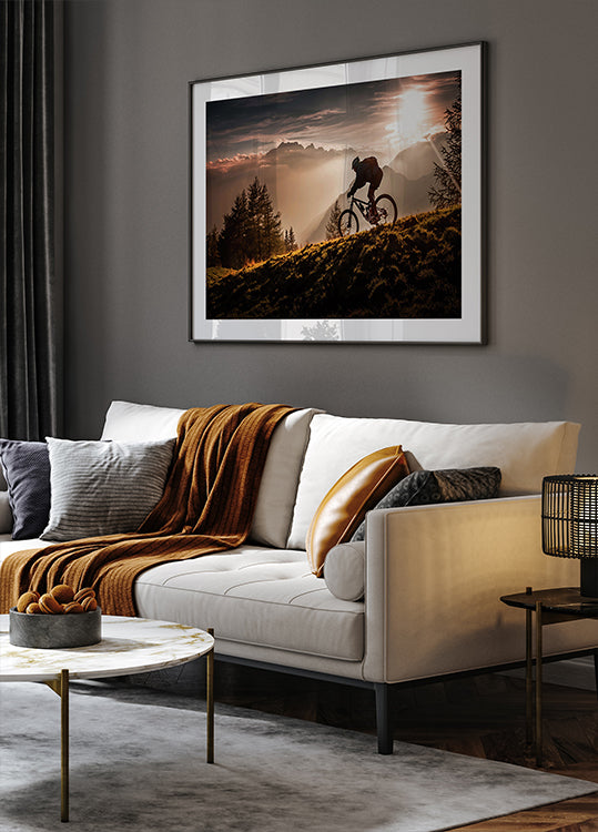 Gouden uur fietsen Poster