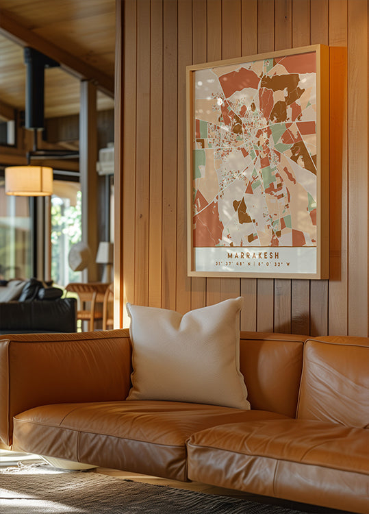 Zwarte kaarten aardetinten 47 poster