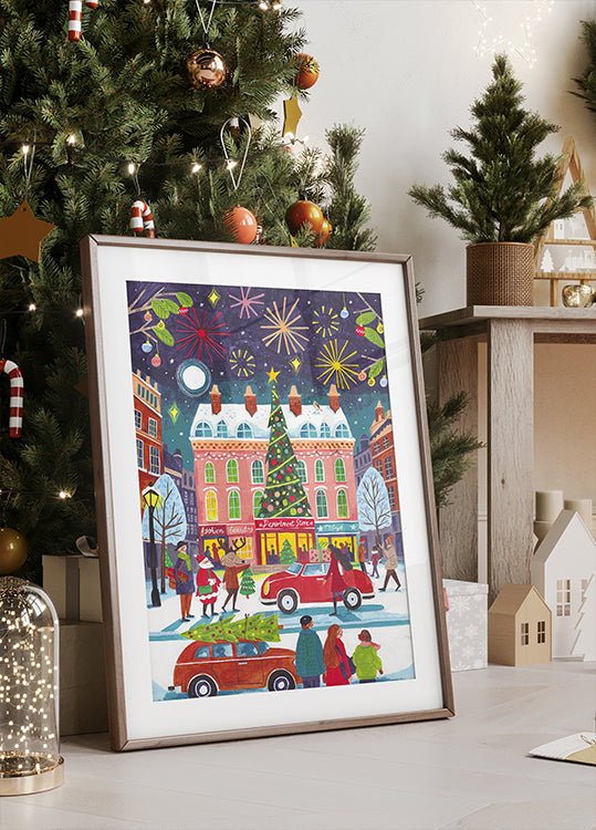 Kerstmis in de stad-poster