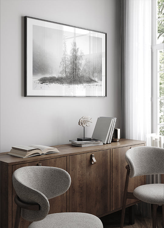 Winter in de bergposter