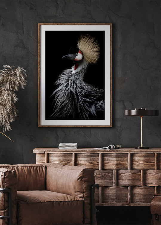 Portret van de gekroonde kraanvogel