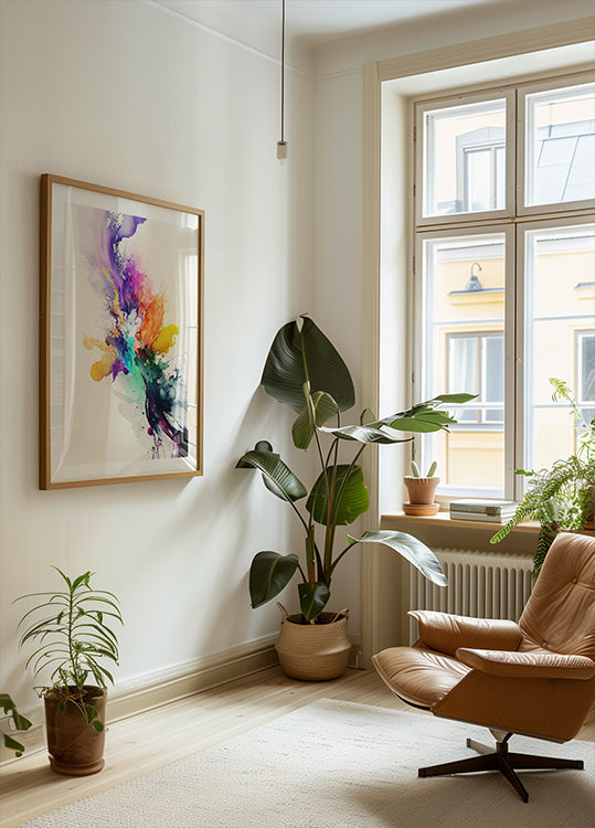 Levendige kleur burst-poster