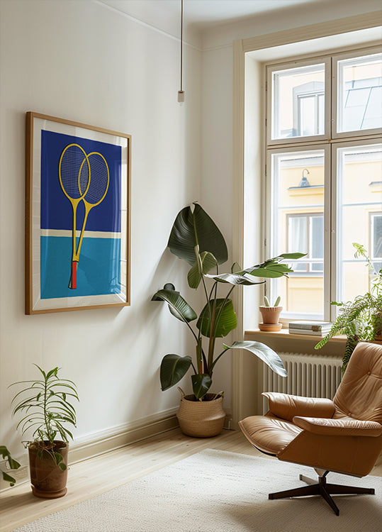 Houten badmintonrackets