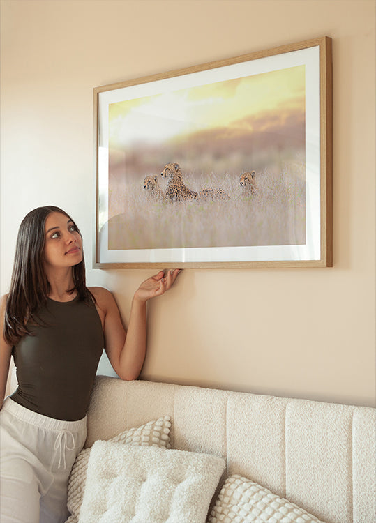 Cheetah familie poster