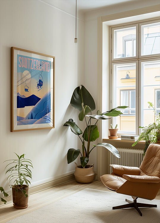 Ski Zwitserland Poster