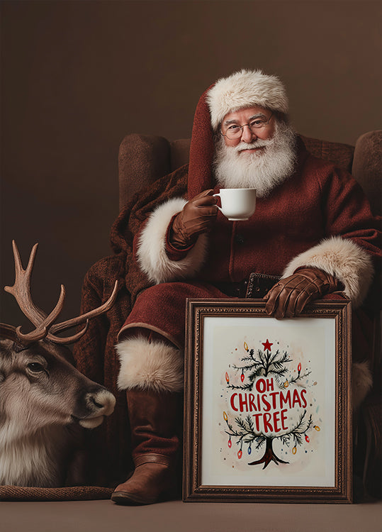 Feestelijke boom gloed poster