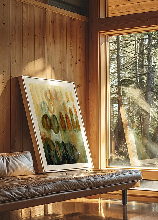 Abstract met ovalen en goud II (NIEUW)