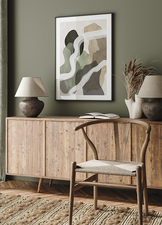 Abstracte groene formulieren poster