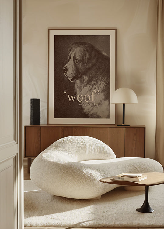 Beroemde offerte hond poster