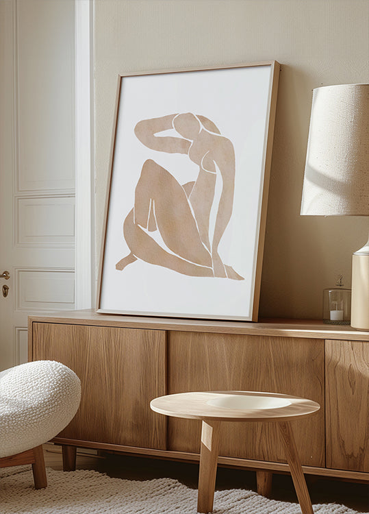 Vrouwen vormen abstracte kunstposter