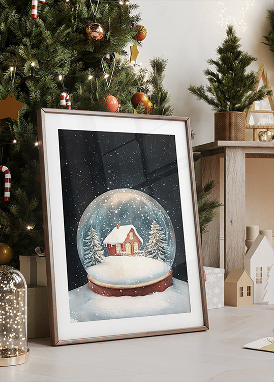 Snow Town Globe Plakat