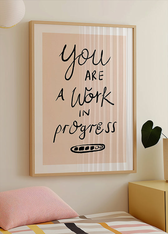 Je bent een Work in Progress-typografieposter