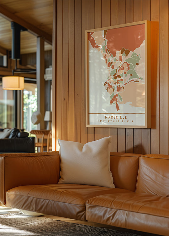 Zwarte kaarten aardetinten 48 poster