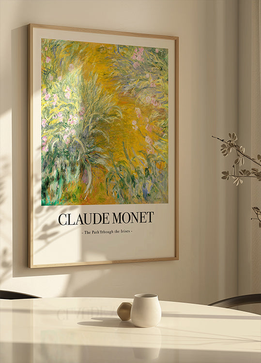 Het pad door de irissen-poster