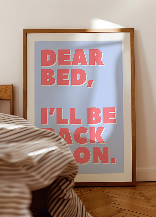 Brief aan mijn bedposter