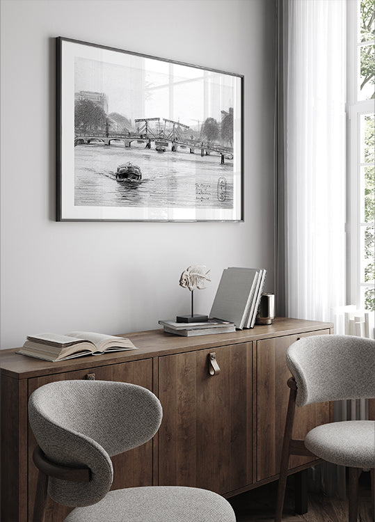 The Magere Brug In Amsterdam - 09-11-23 Plakat