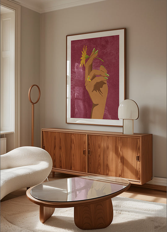 Roken bloem poster