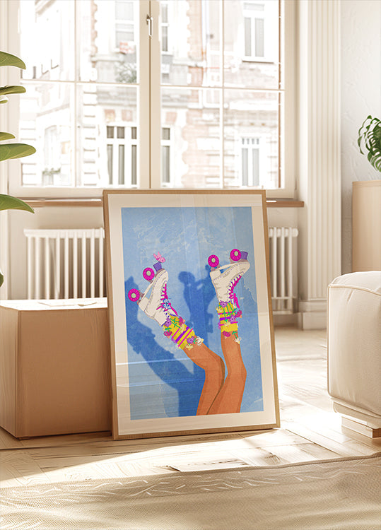 Schaats als een meisjesposter