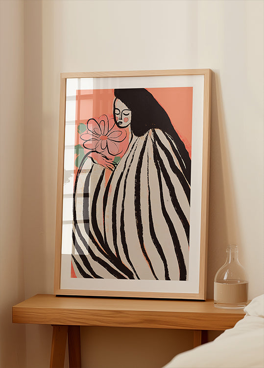 Een stil moment (perzik) poster