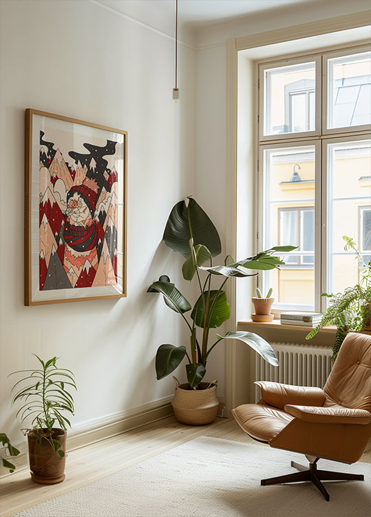 Gezellige winterkatposter