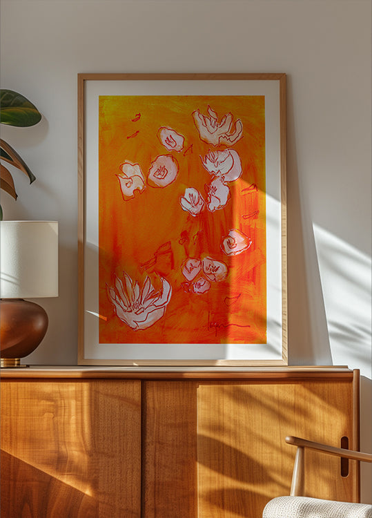 Dreamgarden6 okerkleurige poster