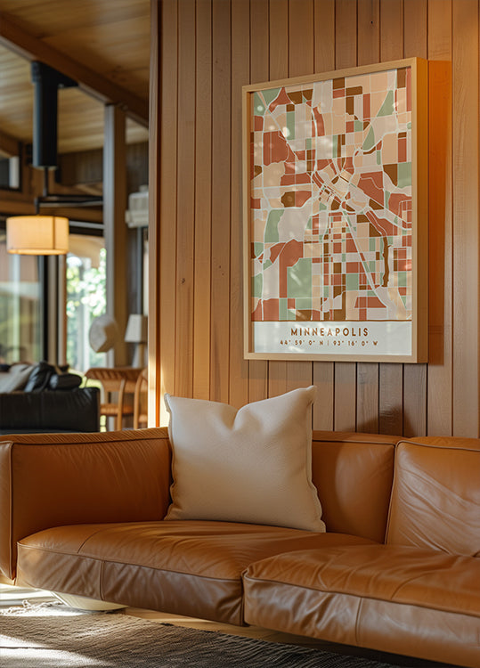 Zwarte kaarten aardetinten 55 poster