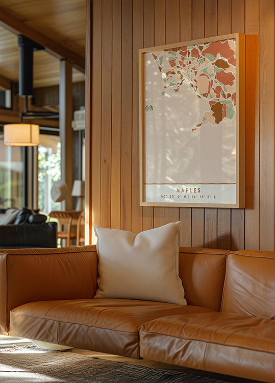 Zwarte kaarten aardetinten 58 poster