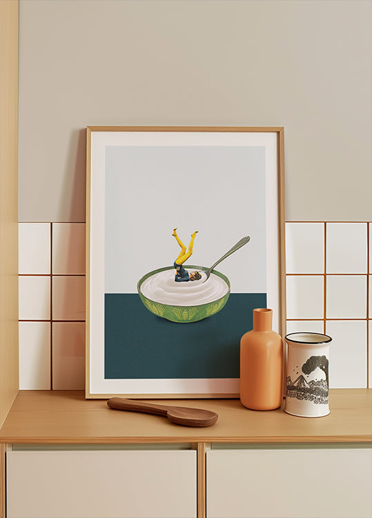Yoga in mijn yoghurtposter