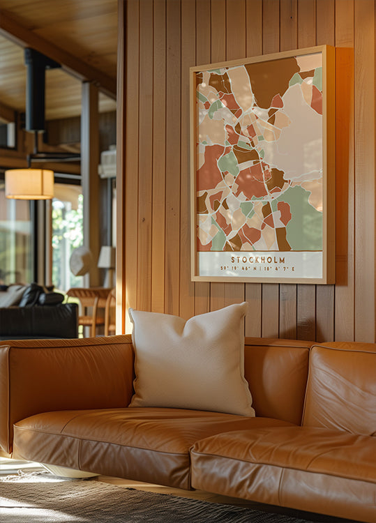 Zwarte kaarten aardetinten 83 poster