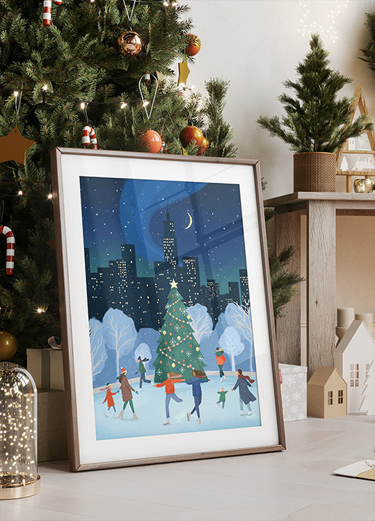 Kerstmis in NYC-poster