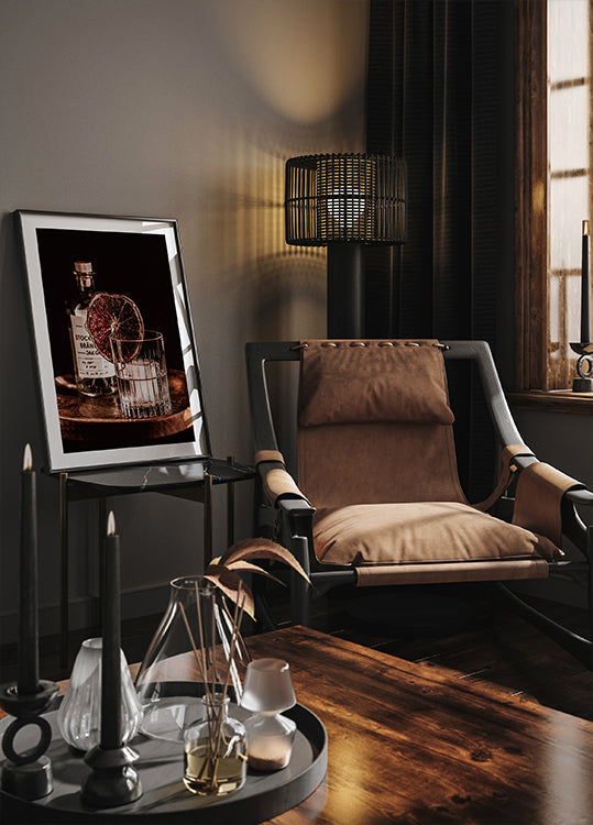 De nippende gin-poster