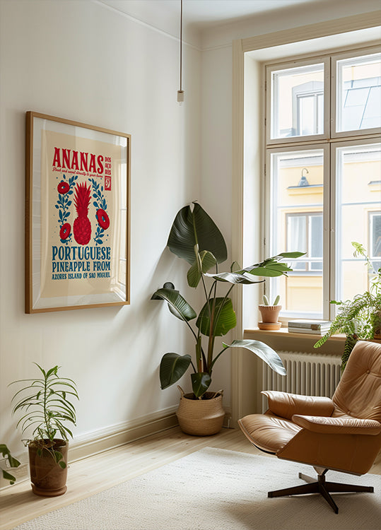 Ananas keukenprint Poster