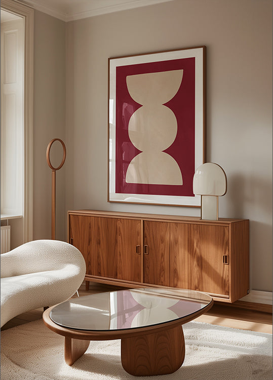 Gebogen symmetrieposter