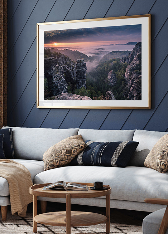 Zonsopgang op de rotsen