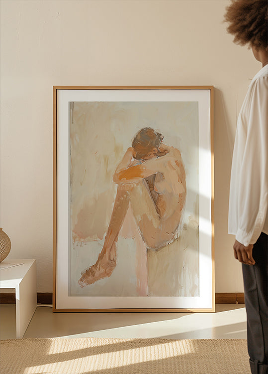 Vrouw In Badkameraffiche