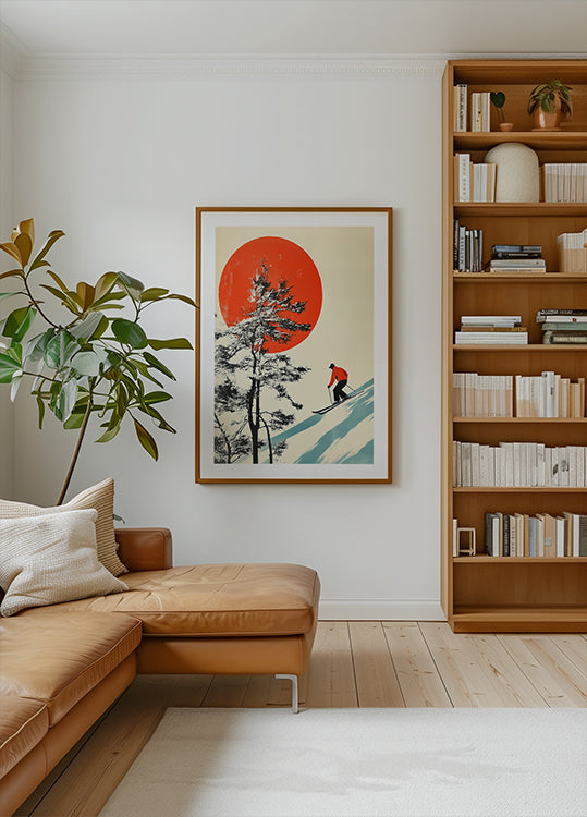 Skiën in Japan-poster