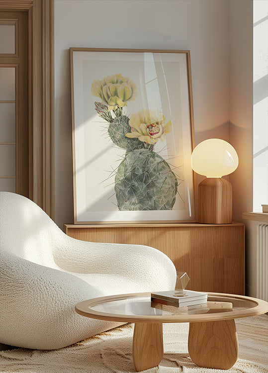 Missouri Prickly Pear van Noord-Amerikaanse wilde bloemen (1925) door Mary Vaux Walcott. Affiche