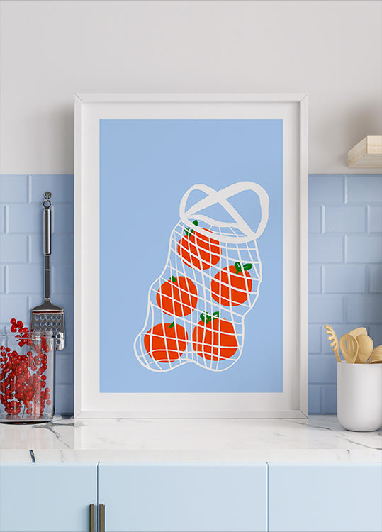 Tomaten in gaasposter