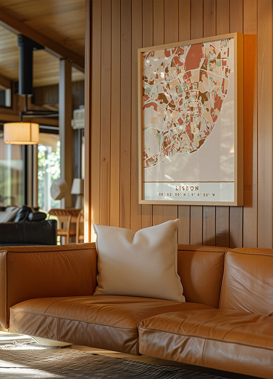 Zwarte kaarten aardetinten 39 poster