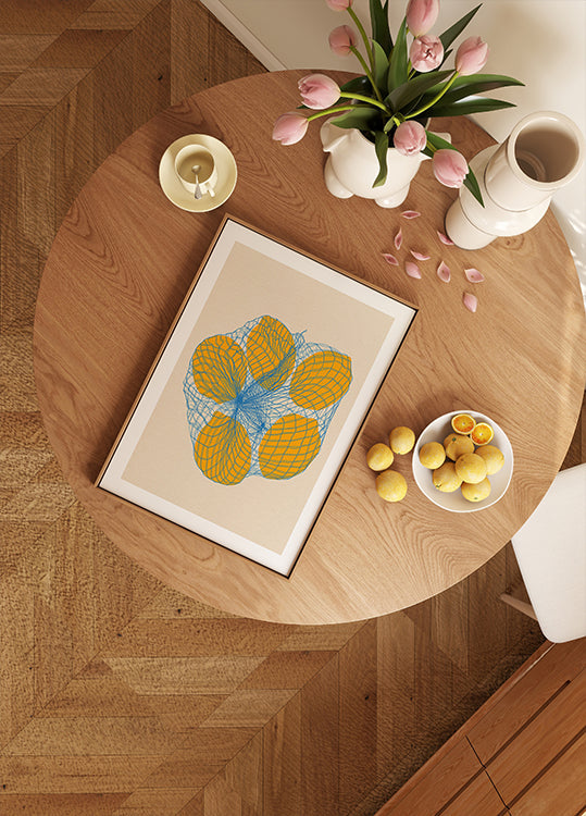 Vijf Citroenen In Een Netzakposter