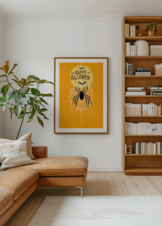 Retro Spooktacular: een hippe Halloween-sfeerposter
