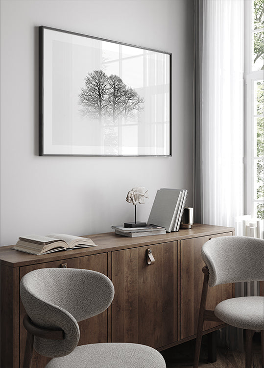 Een wazige schaduw van de winterposter